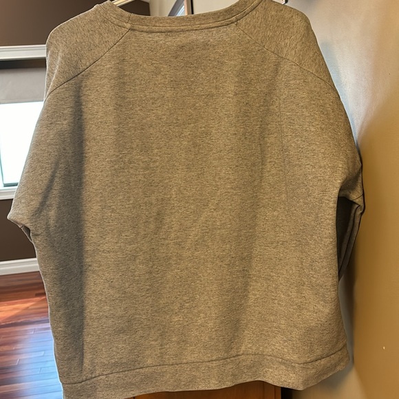 Adidas Grey Pull Over Crew Neck Style Hoodie - Picture 3 of 3